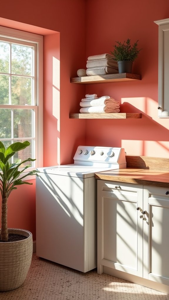 energizing coral pink decor