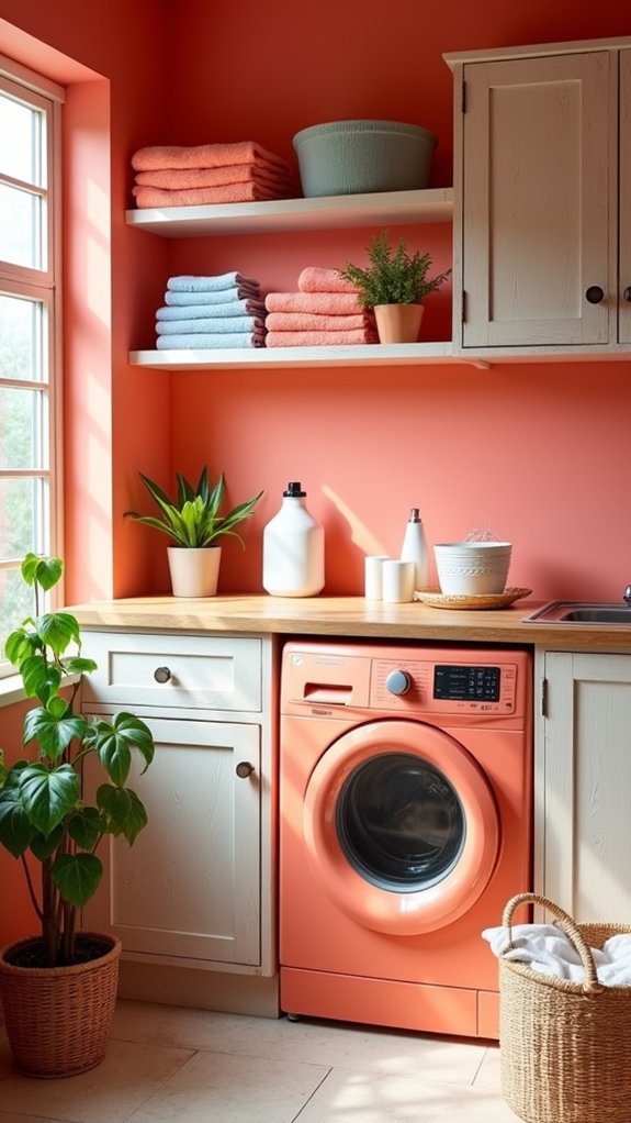 energizing vibrant coral accents