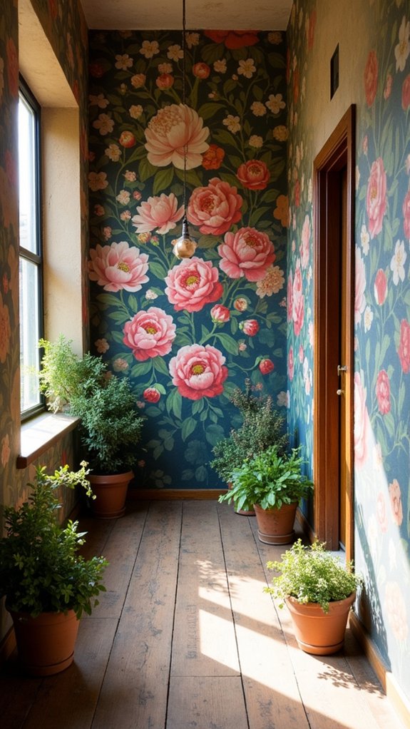 floral murals transform spaces