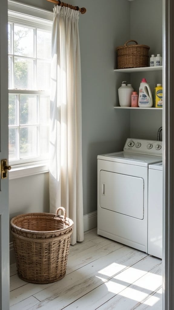 fresh airy laundry room