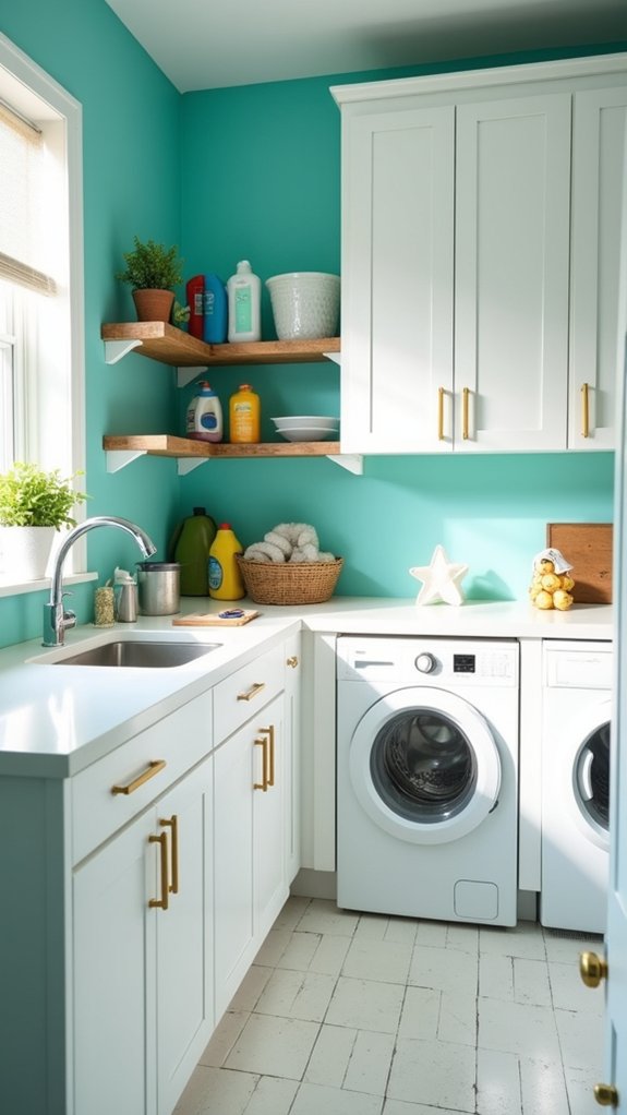 fresh white with vibrant accents
