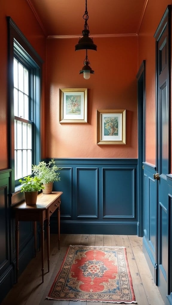 glamorous metallic hallway finishes
