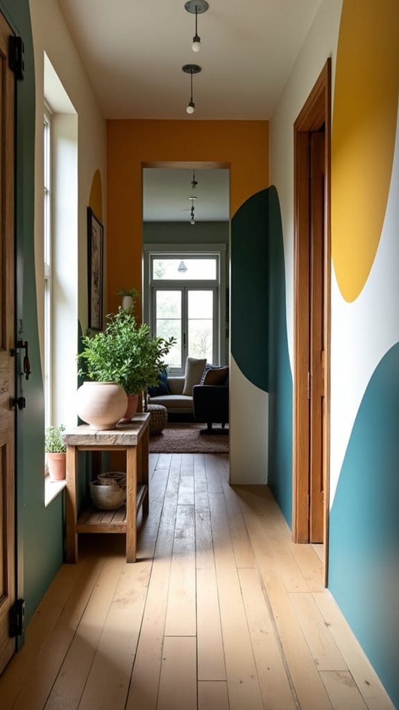 graphic patterns enhance hallways