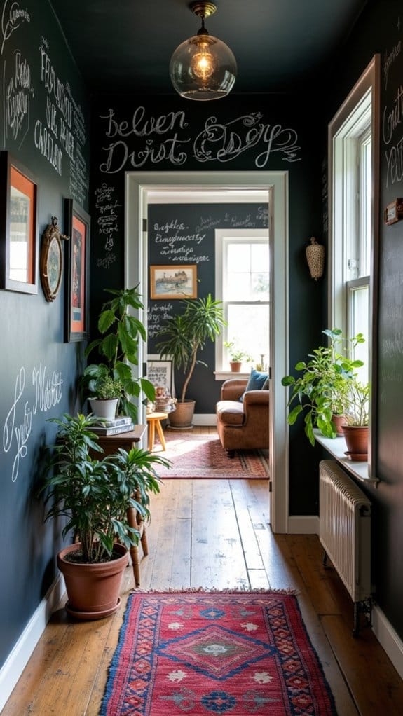 interactive hallway chalkboard art