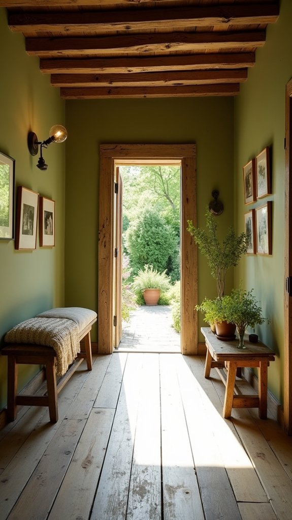 invigorating farmhouse hallway color