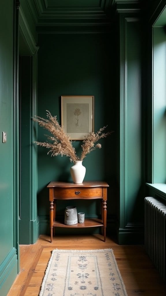 inviting moody dark green
