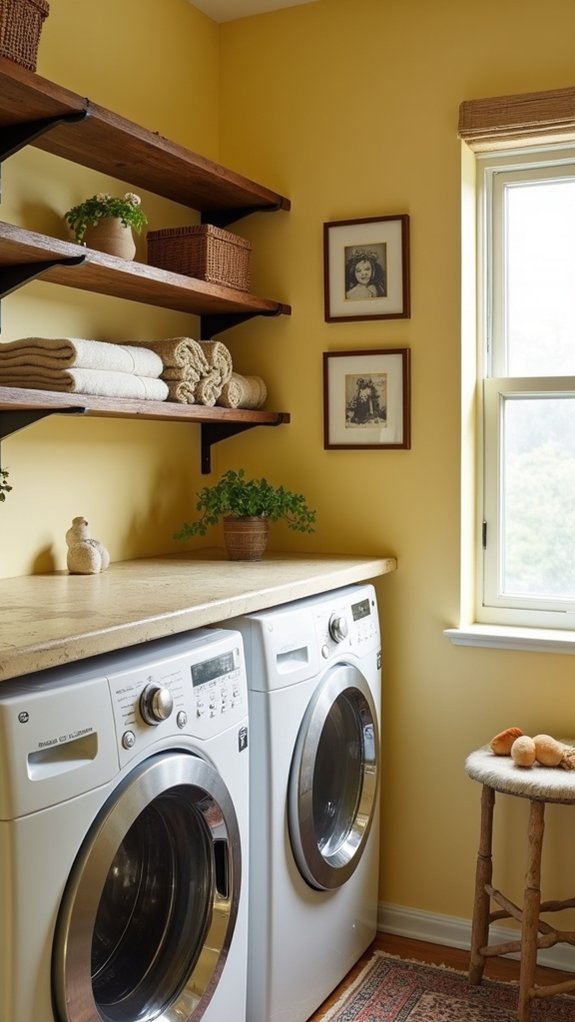 inviting warm laundry atmosphere