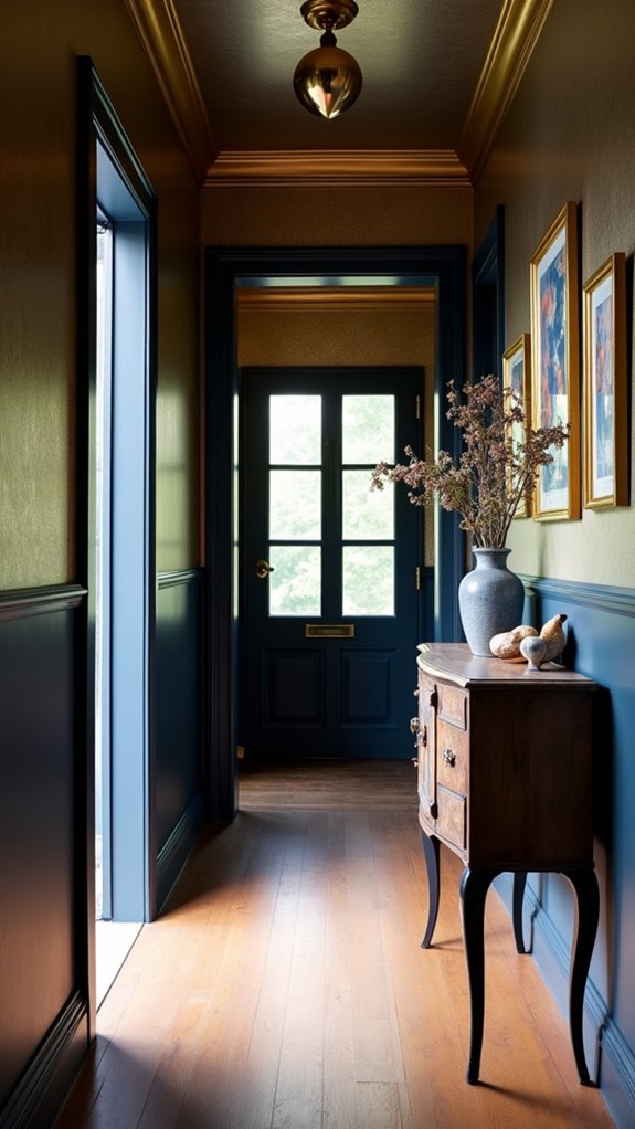 metallic accents for glam