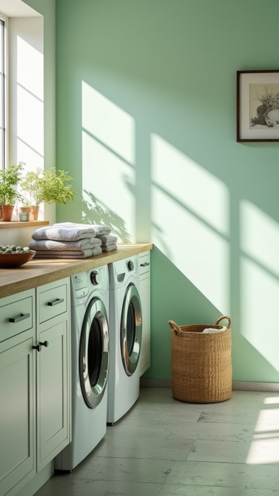 mint green laundry tranquility
