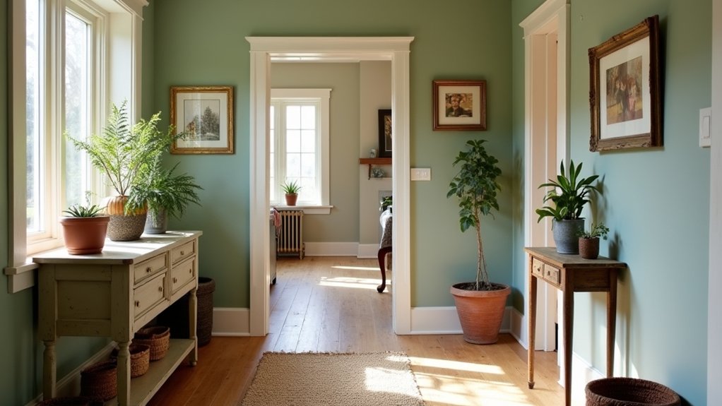 modern farmhouse hallway colors