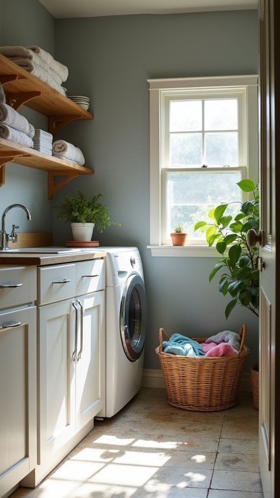 modern serene laundry aesthetic