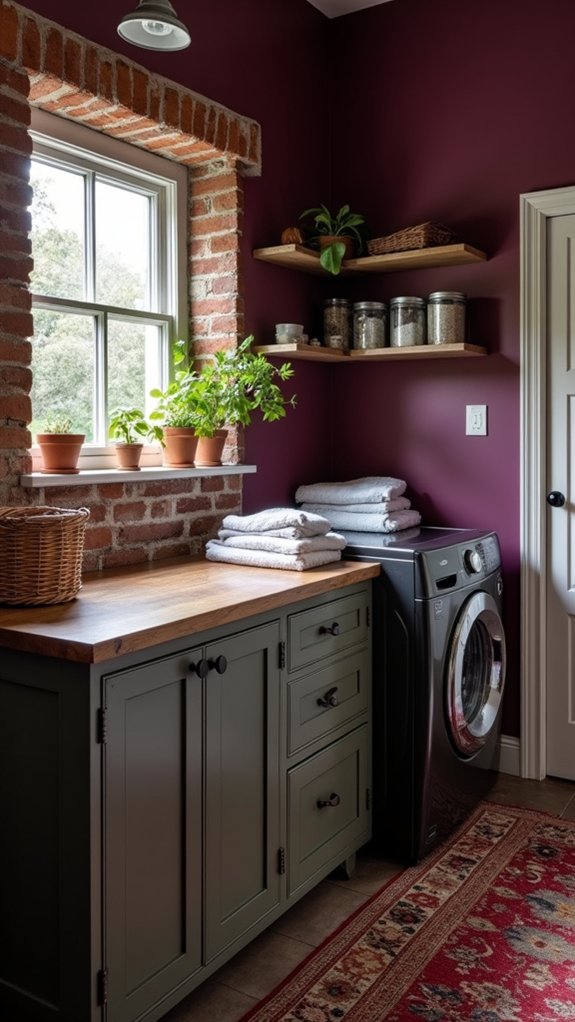 moody plum laundry transformation