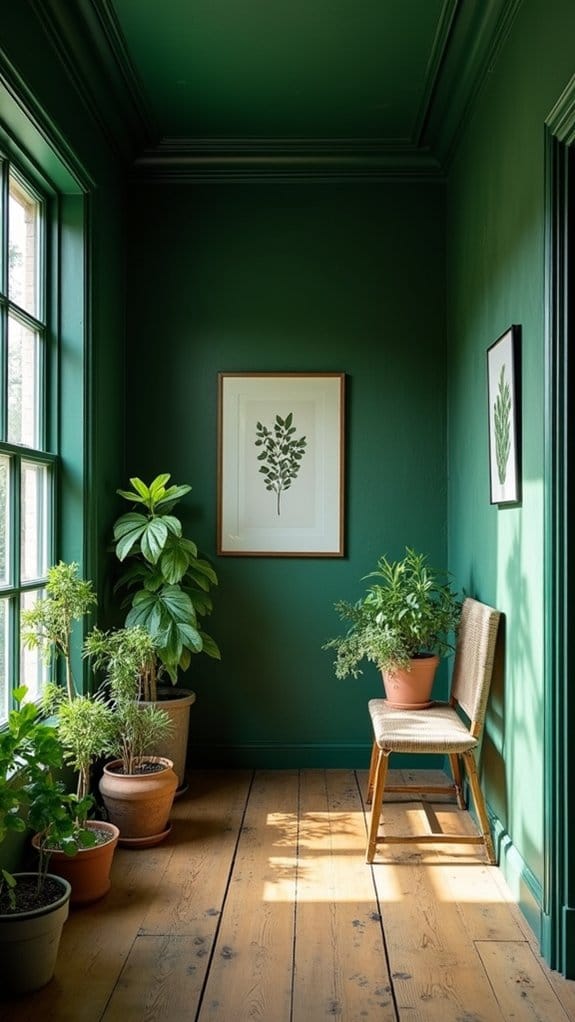 nature inspired tranquil hallway color