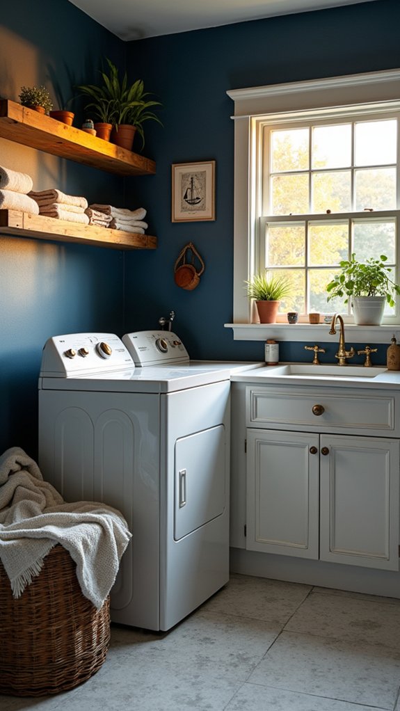 navy blue laundry elegance