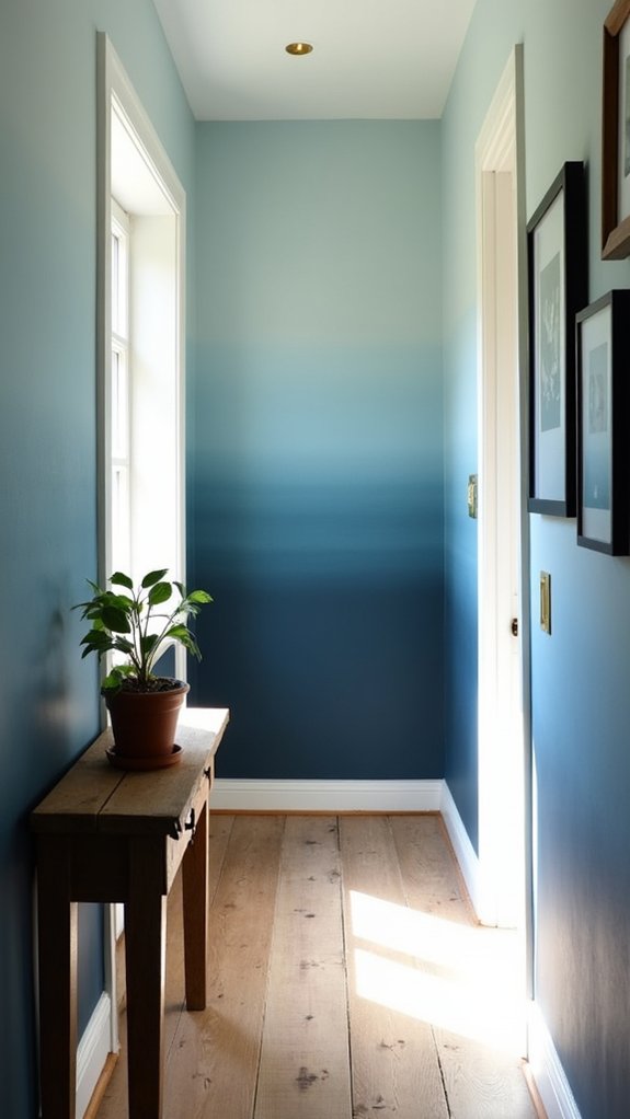 ombre gradient accent wall