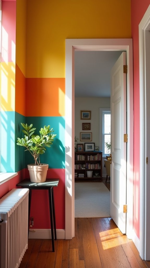 playful multi colored stripes