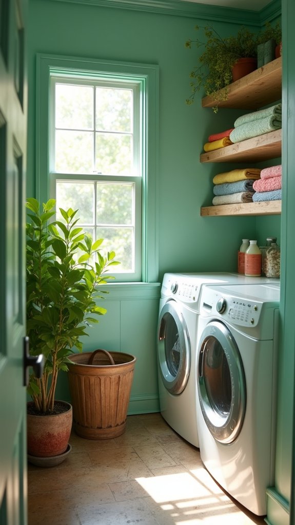 refreshing and uplifting laundry room