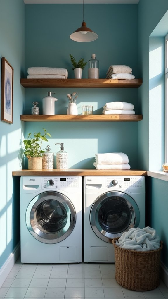 rejuvenating calm laundry space
