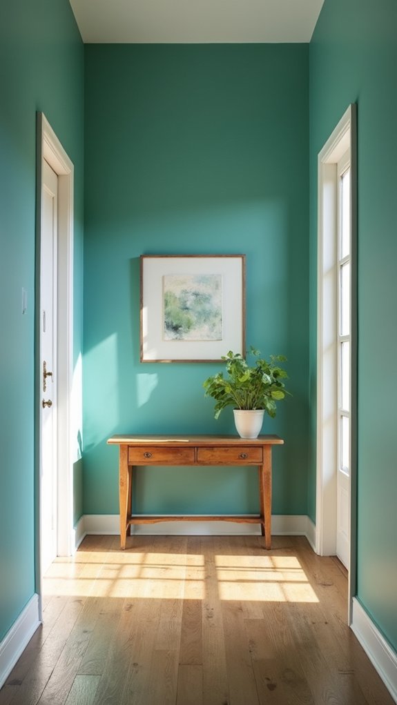 rejuvenating coastal inspired hallway color