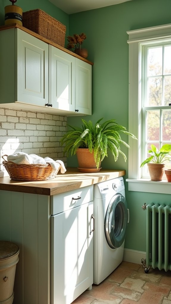 rejuvenating serene laundry space