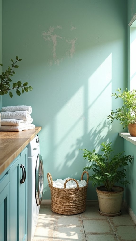 revitalizing serene laundry room