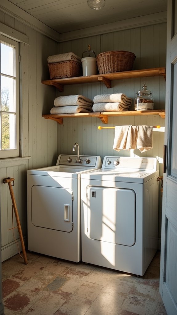 rustic charm for laundry
