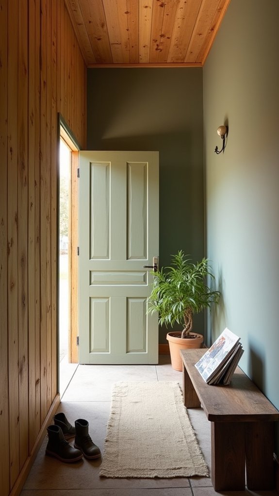 rustic wood paneling charm
