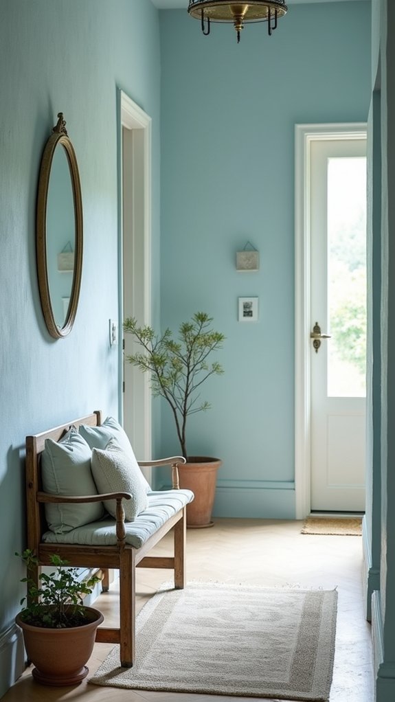 serene frosted blue retreat