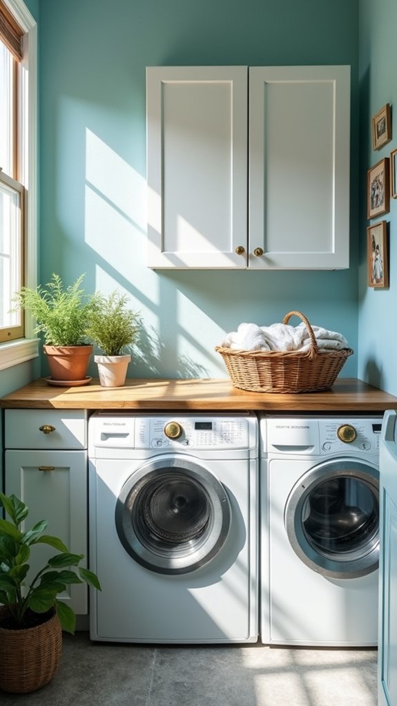 serene laundry room transformation
