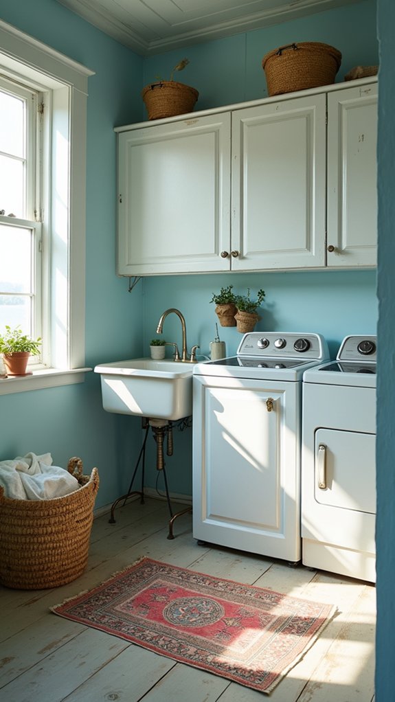serene laundry room transformation