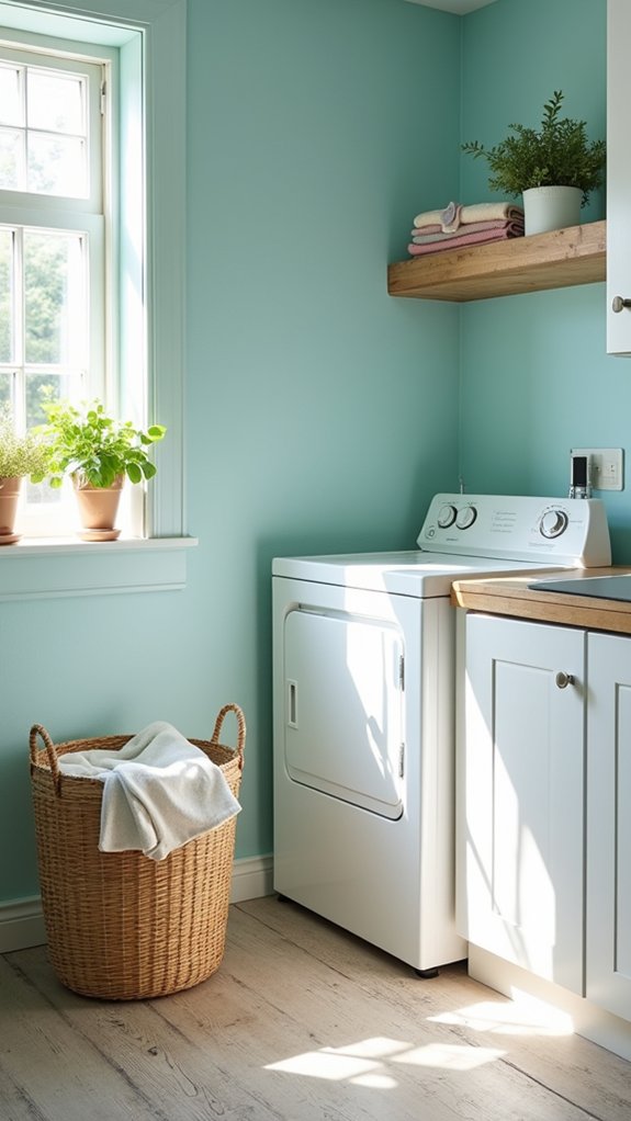 serene laundry room transformation