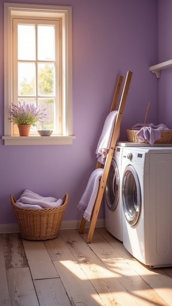 serene lavender laundry ambiance
