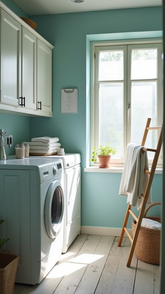 serene pale blue retreat