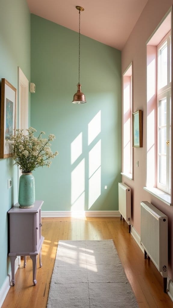 serene pastel hallway transformation