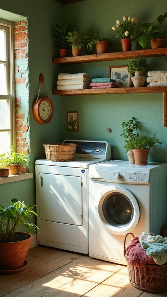 serene rejuvenating laundry room
