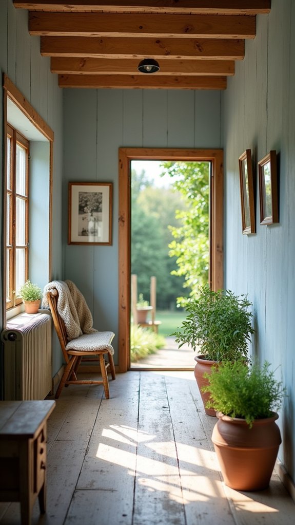 serene rustic farmhouse atmosphere