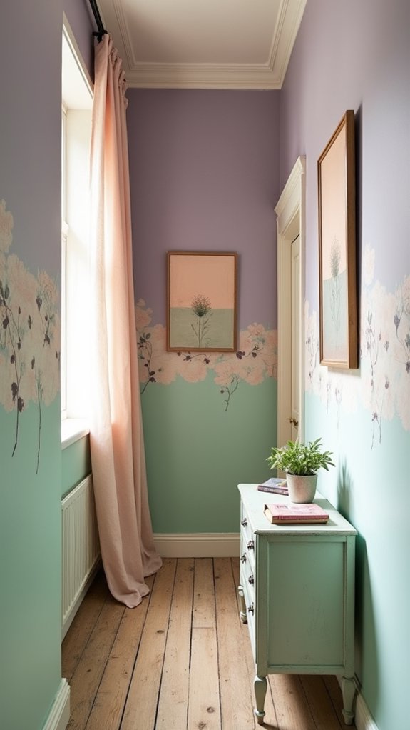 soft pastel calming hallway