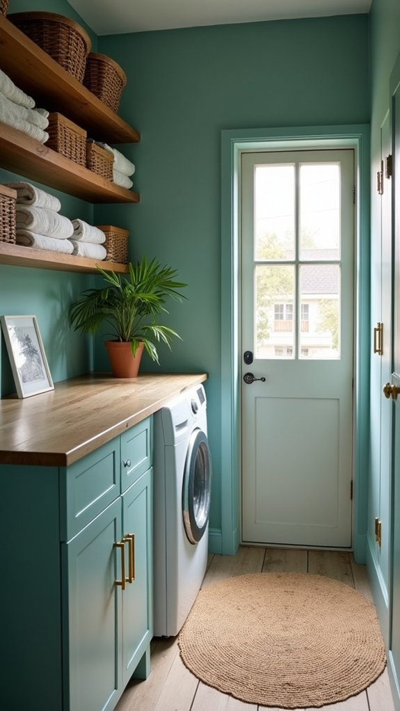 soothing tranquil teal ambiance