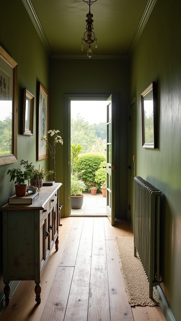 sophisticated calming hallway transformation