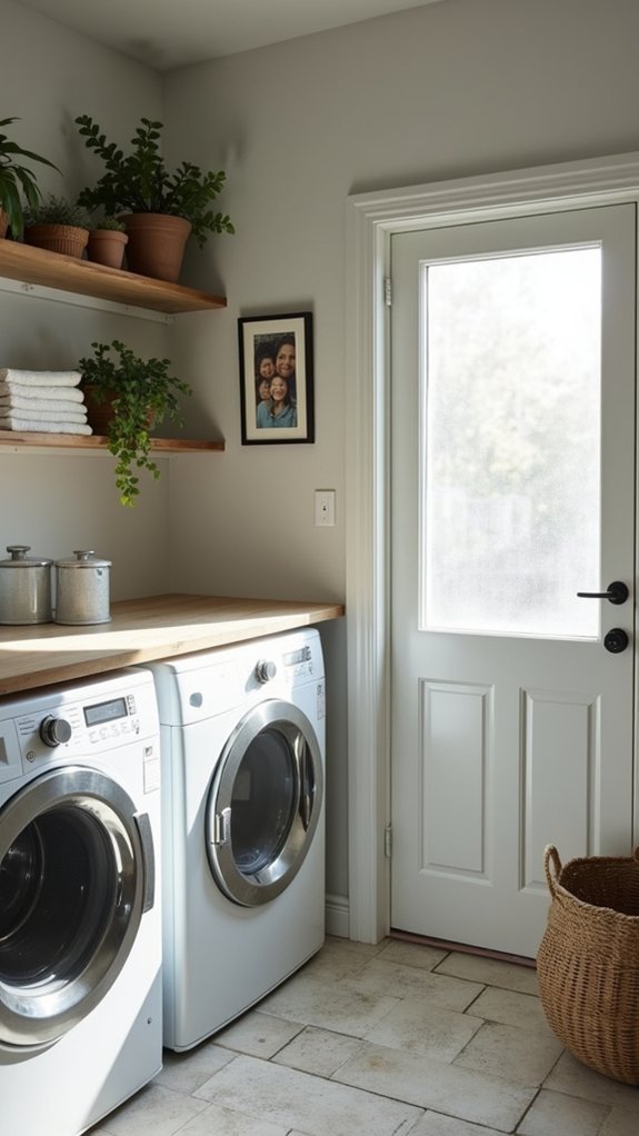 sophisticated calming laundry backdrop