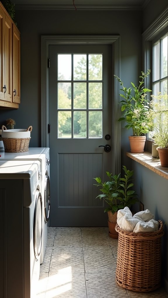 sophisticated cozy laundry room