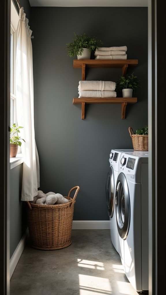 sophisticated modern laundry room