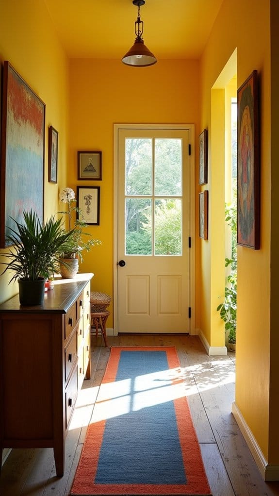 sunshine yellow brightens hallways
