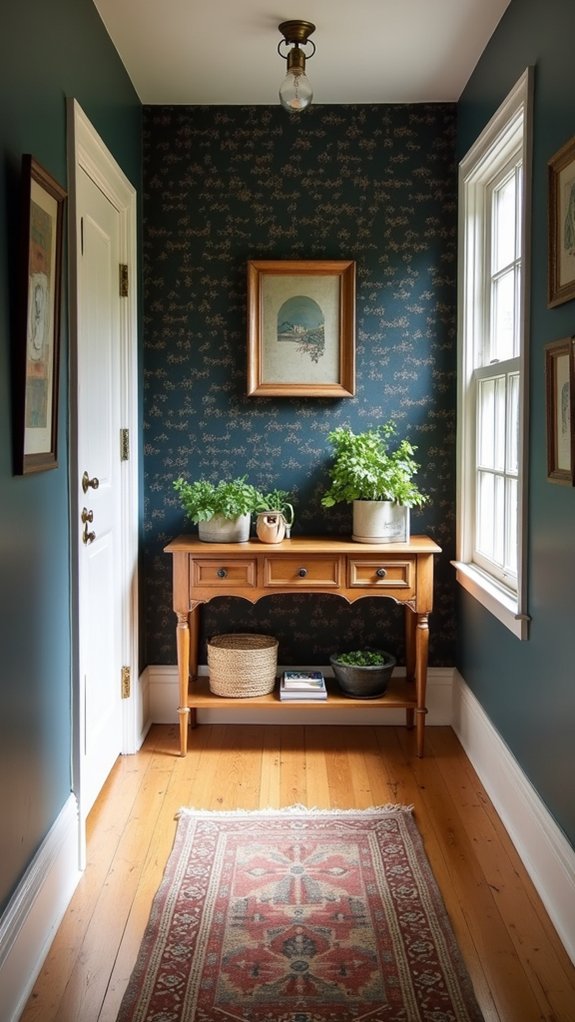 textured wallpaper adds depth