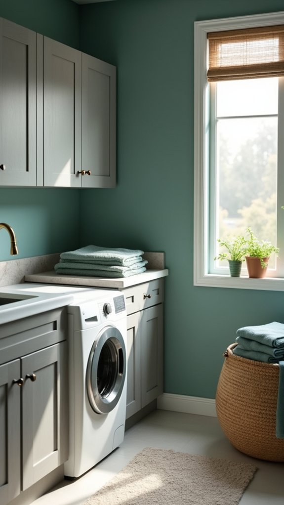 tranquil muted teal ambiance