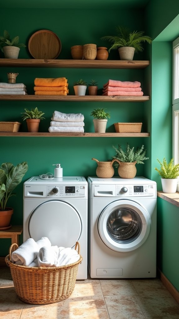 tranquil sophisticated laundry ambiance