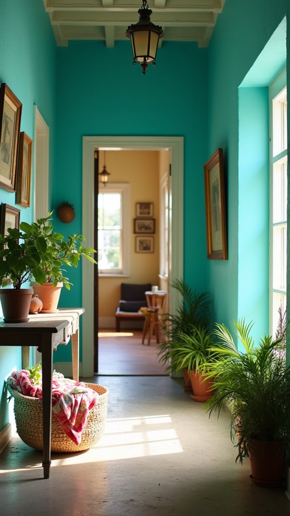 tropical oasis hallway transformation