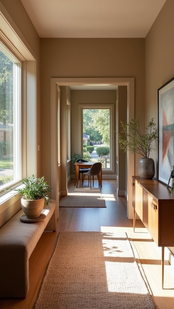 versatile warm hallway color