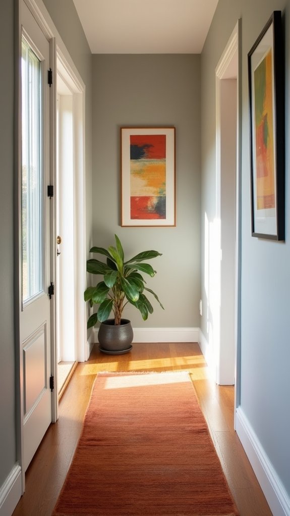 vibrant accents enhance gray