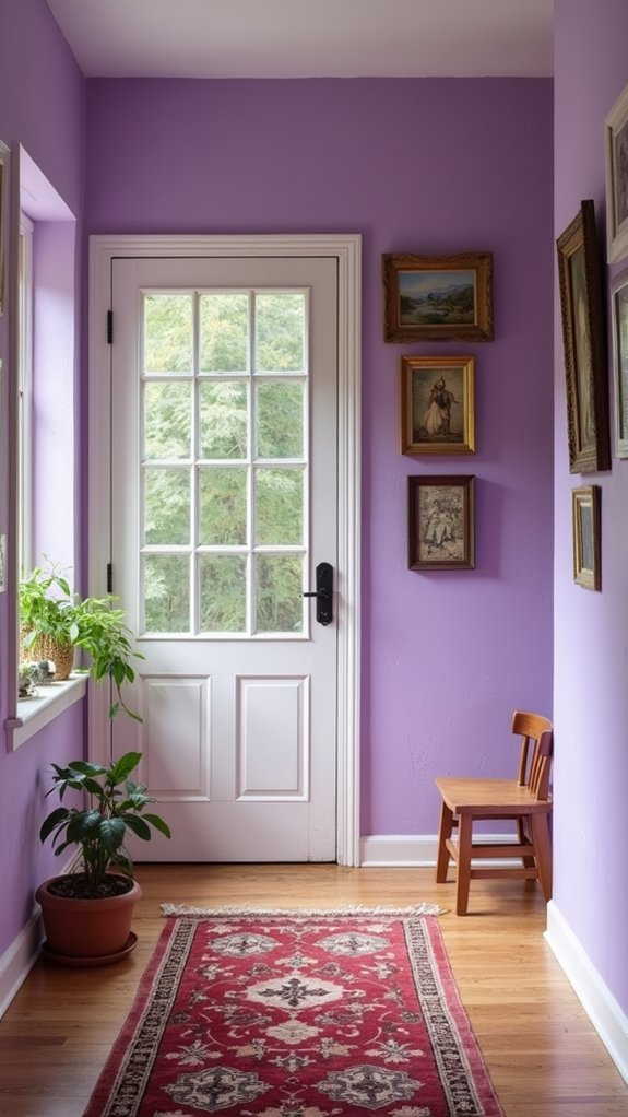 vibrant calming hallway transformation